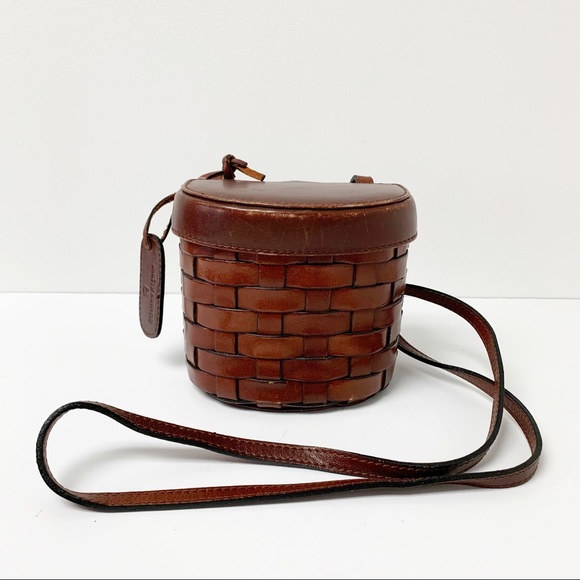 Etienne Aigner Handbags - VINTAGE ETIENNE AIGNER LEATHER WOVEN basket bucket